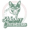 Mens Lost Gods Meowy Christmas Cat Badge T Shirt - 2 of 4