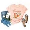 Simply Sage Market Women's Georgia Peach Flower Short Sleeve Graphic Tee - 2 of 2