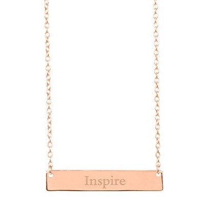 SHINE by Sterling Forever Sterling Silver Inspirational Bar Pendant Necklace