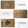 Dovelina Vertical Bookshelf Combination with Adjustable Shelves--Glass Door - 4 of 4