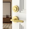 Itopfox Premium Brushed Gold Zinc-Alloy Front Door Lock Set: Double Cylinder Deadbolt, Heavy Duty Security Handleset for Left/Right Exterior Doors - 2 of 4