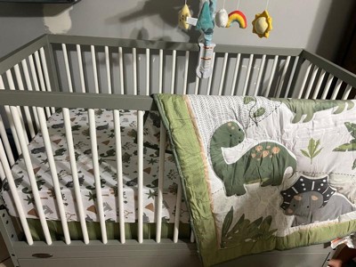 The Peanutshell Baby Crib Bedding Set For Boys Dinosaur Nursery Decor Sage Green Crib Comforter Set Target