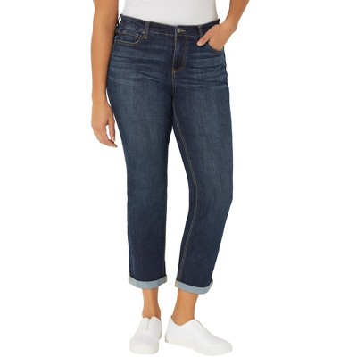 Catherines Women's Plus Size Girlfriend Roll Cuff Jean