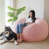 Itopfox Giant Bean Bag Chair Bed for Adults, Convertible from Chair to Mattress Large Floor Sofa Couch with High-Density Foam, Machine Washable Cover - 4 of 4