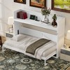 Twin XL Size Murphy Bed with Desk, LED Light and USB Charging Station - 4 of 4