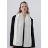 Anna-Kaci Women’s Cable Knit Scarf with Soft Textured Wool-Blend Yarn and Classic Ribbed Edges - 2 of 3