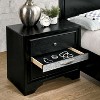 CLIHOME Contemporary Bedroom Storage Cabinet Nightstand with Silver Accents and Hidden Jewelry Drawer - 3 of 3