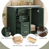 Mshliw 36'' Bathroom Vanity with Ceramic Sink, Solid Wood Frame Freestanding Cabinet with 3 Drawers and 2 Soft Close Doors - 2 of 4