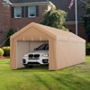 Costway 10x20FT Patio Heavy Duty Carport Garage Removable Sidewall Zippered Door Outdoor - 2 of 4