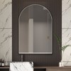 NicBex 24"x36" Arched Recessed Matte Finish Bathroom Storage Cabinet with Mirror,Metal Frame Mirrored Wall Cabinet with Adjustable Shelves - 2 of 4