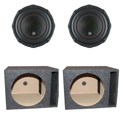 Audiopipe TXX-BD3-12 12 Inch 1800W Car Audio DVC Dual High Power Subwoofer & QPower QSBASS12 Single 12 Inch Vented  Ported Subwoofer Sub Enclosure Box