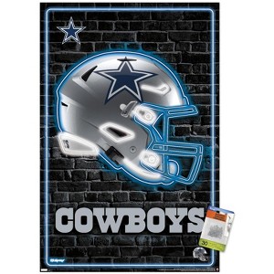 Trends International NFL Dallas Cowboys - Neon Helmet 23 Unframed Wall Poster Prints - 1 of 4