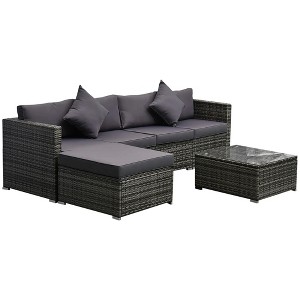 Resenkos 6 Pieces Patio Furniture Set, PE Rattan, - 1 of 4