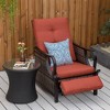 Outsunny Wicker Recliner Outdoor Adjustable Lounge Chair PE Rattan Recline Lounge Furniture, w/ Cushion & Armrest for Backyard, Garden, Patio - 2 of 4