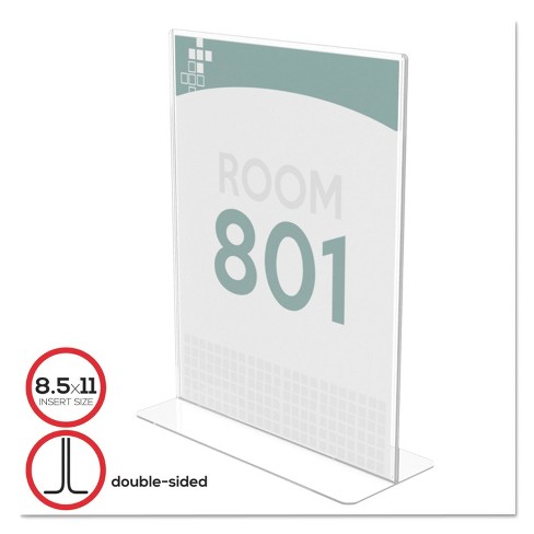 Nudell Clear Plastic Sign Holder Free-Standing 4 x 6 38046Z 