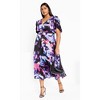 CITY CHIC | Women's Plus Size Cammy Print Dress - purple - 14W - image 2 of 4