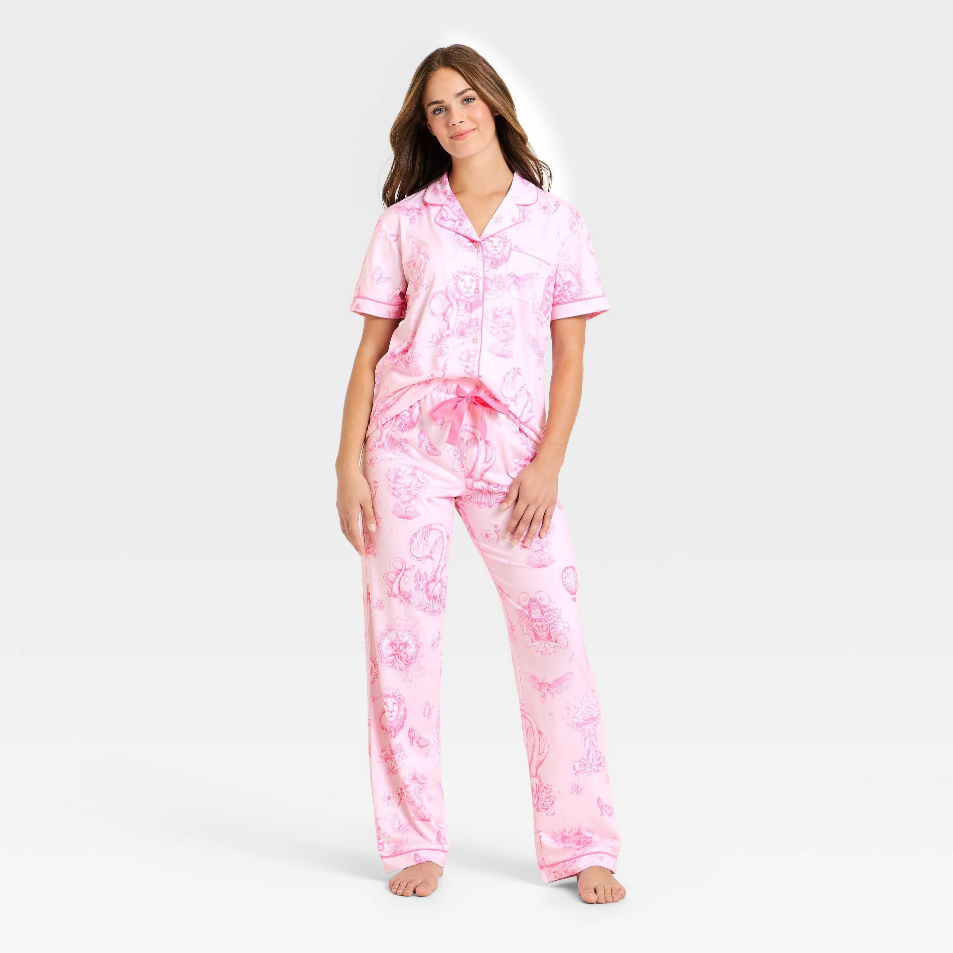 Wicked x Katie Kime Women's Graphic Pajama Set - Pink