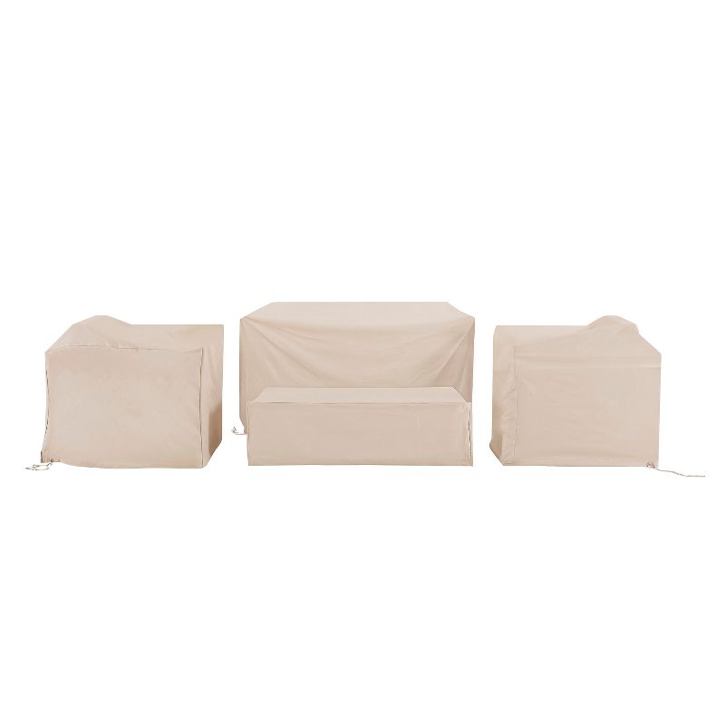 Outdoor Rectangular Table Furniture Cover - Cream - Crosley, 6 of 9