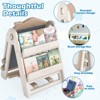 SUGIFT 3-in-1 Kids Art Easel with Magnetic Whiteboard, Block Table & Bookshelf, Adjustable Height, Foldable Creative Station - 3 of 4