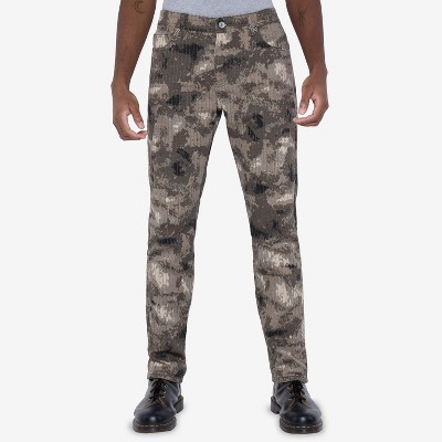 RAW X Men's Printed Denim Vertical Stitching Jeans