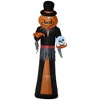 ACEPANO 143 in. H Halloween Inflatable Outdoor Decoration with Skeleton Skull For Garden, Lawn, Party & Festival-Orange - 4 of 4