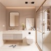 Rectangular Framed Tempered Glass Wall-Mounted Bathroom Vanity Mirror - 3 of 4