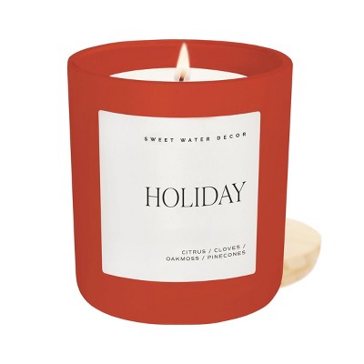 Sweet Water Decor Holiday 15oz Matte Candle - Red