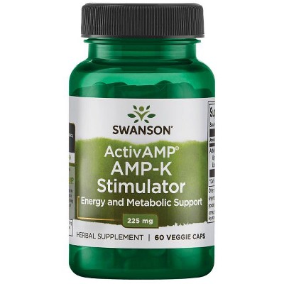 Swanson Dietary Supplements Activamp Amp-K Stimulator Veggie Capsule 225 mg 60ct.