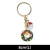 Unique Bargains Christmas Keychain Double Ring Zinc Alloy Colorful 3.15" 1 Pc - 2 of 4