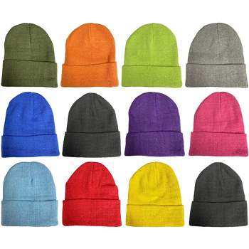 Yacht & Smith: Kids Knit Beanies - 12pk Bright Colors