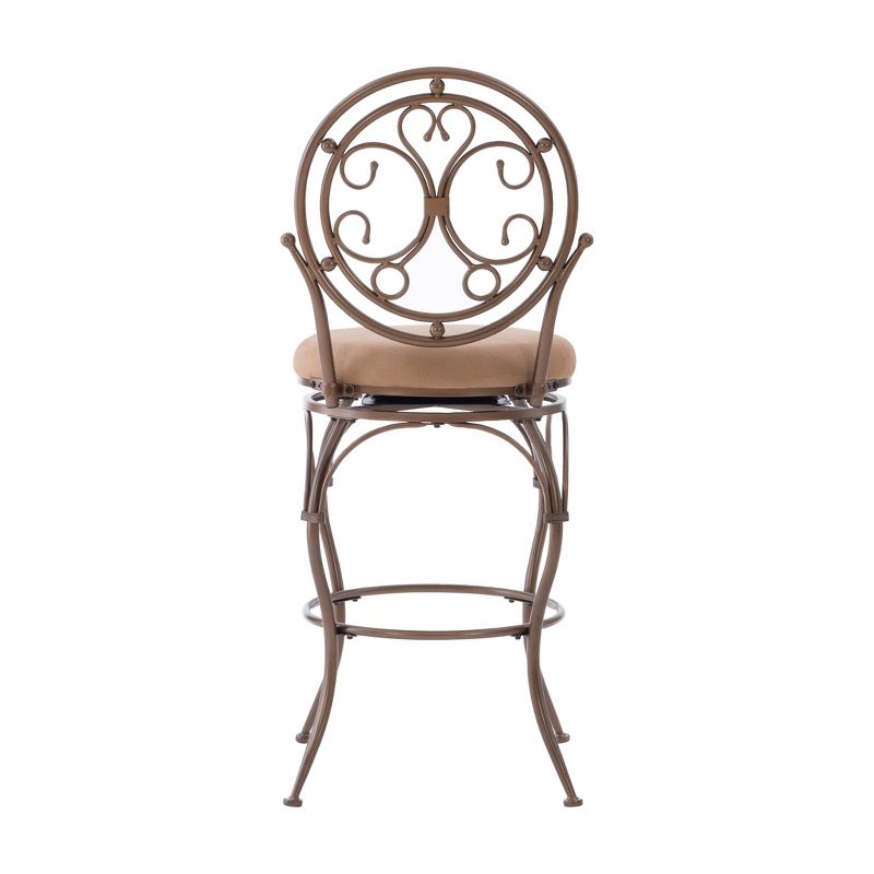 Big and Tall Mila Microsuede Upholstery Swivel Seat Barstool Bronze - Powell Company, 5 of 16