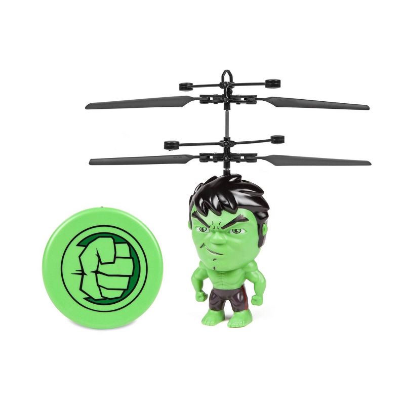 World Tech Toys Marvel 3.5&#34; Hulk Flying Figure IR Helicopter, 1 of 6