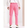 INSPIRE CHIC Men's Polka Dots Pattern Flat Front Zipper Closure Dress Pants - 3 of 4