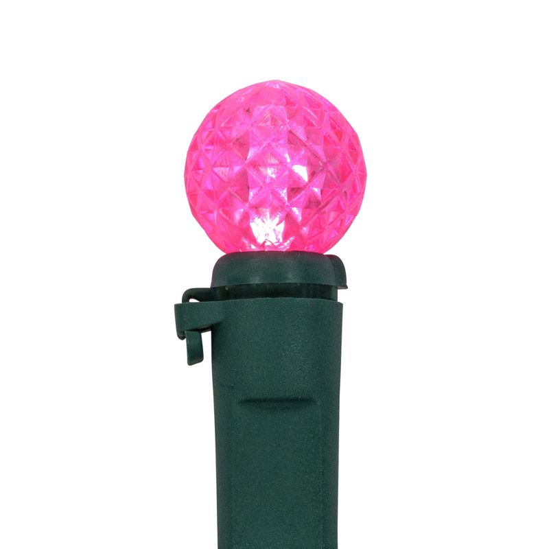 Northlight LED G12 Berry Christmas Lights - 16' Green Wire - Pink - 50 ct, 5 of 7