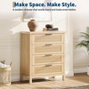 Fluted Dresser for Bedroom, 35.4'' Tall Chest of Drawers with 4 Storage Drawers, Modern Wood Clothing Organizer Cabinet - 4 of 4