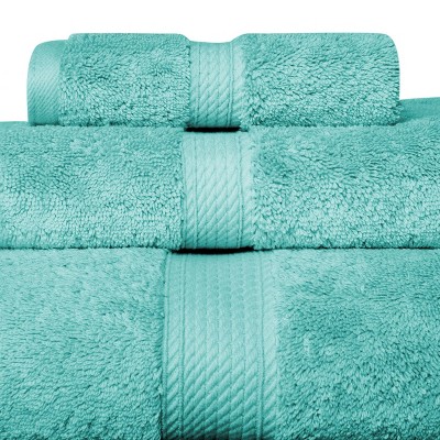 Superior Egyptian Cotton Turquoise 3-Piece Towel Set