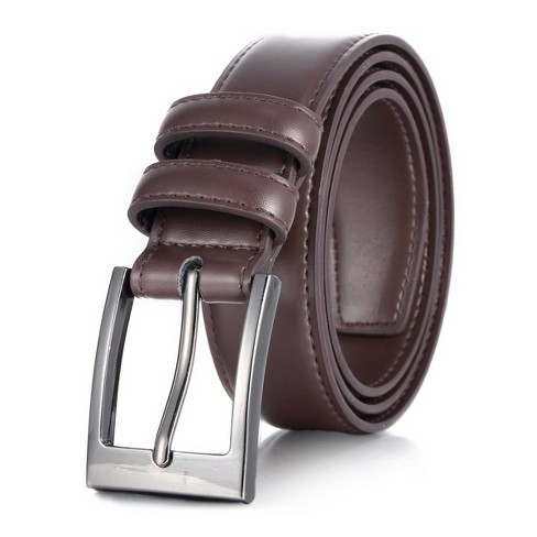 Mio Marino Men s Dual Loop Leather Belt Coffee Size 52 waist