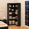71.8'' Corner Bookshelf, 5-Tier Wooden Farmhouse Bookcase w/Anti-Tipping Kit, Storage Organizer - 3 of 4