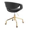 LumiSource Curvo Upholstered 4-Stars Task Chair PU - 3 of 4