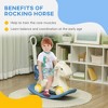 Vynxaria 4 in 1 Rocking Horse for Toddles 2-5 Years,  Detachable Push Handle & Balance Board, Kids Riding Horse Birthday Gift for Boys & Girls, Blue - image 2 of 4