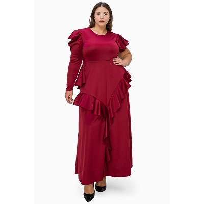 L I V D Women's Vivienne Ruffled Maxi Dress