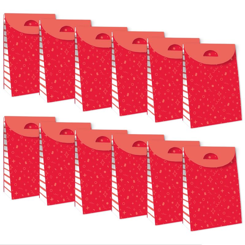 Big Dot of Happiness Red Confetti Stars - Simple Gift Favor Bags - Party Goodie Boxes - Set of 12, 5 of 9