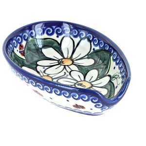 Blue Rose Polish Pottery 89 Vena Small Spoon Rest - 1 of 1