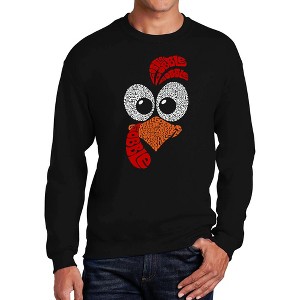 LA Pop Art Turkey Face - Men's Word Art Crewneck Sweatshirt - 1 of 4