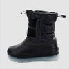 Western Chief Toddler Boys' Denali Lighted Faux Fur Dinosaur Winter Boots - Black - 2 of 4