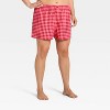 Women's 2pk Flannel and Satin Boxer Pajama Shorts - Wild Fable™ - 2 of 3