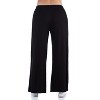 24seven Comfort Apparel Women's Plus Comfortable Solid Color Palazzo Lounge Pants - image 3 of 4