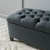 Kumasinova Button Tufted Storage Ottoman Bench, 51"W Diamond Stitch, Versatile Ottoman with Storage, Entryway Bench & Bed Bench, Soft-Close Lid - 3 of 4