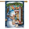 Christmas Window Snowman House Flag 28" x 40" Holiday Bunny Briarwood Lane - 2 of 4