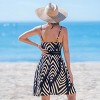Women's Chevron Printed Eyelet Waistline Sundress - Cupshe - 4 of 4